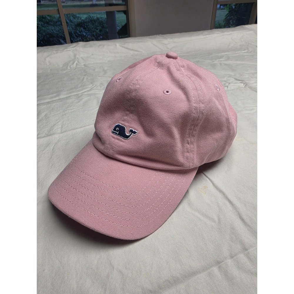 Vineyard Vines Baseball Cap Unisex OS Pink New Whale Logo Adjustable Strap